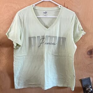 Puma Women's Mint Green Graphic Tee